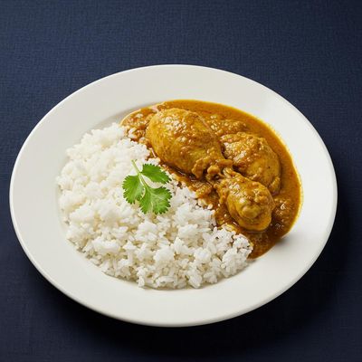 White Rice With Chicken Curry
