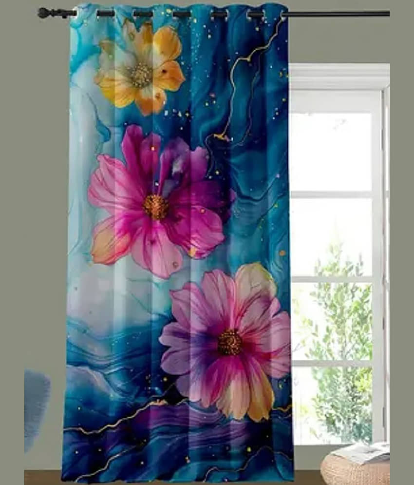 V21 decod Graphic Room Darkening Eyelet Curtain 9 ft ( Pack of 1 ) - Light Pink view 2