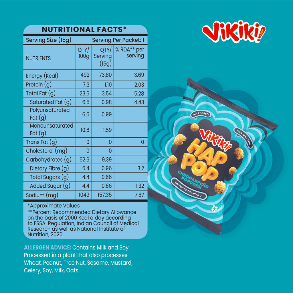 VIKIKISNAK Happop Delicious and Crunchy Cheddarpeno Popcorn view 2