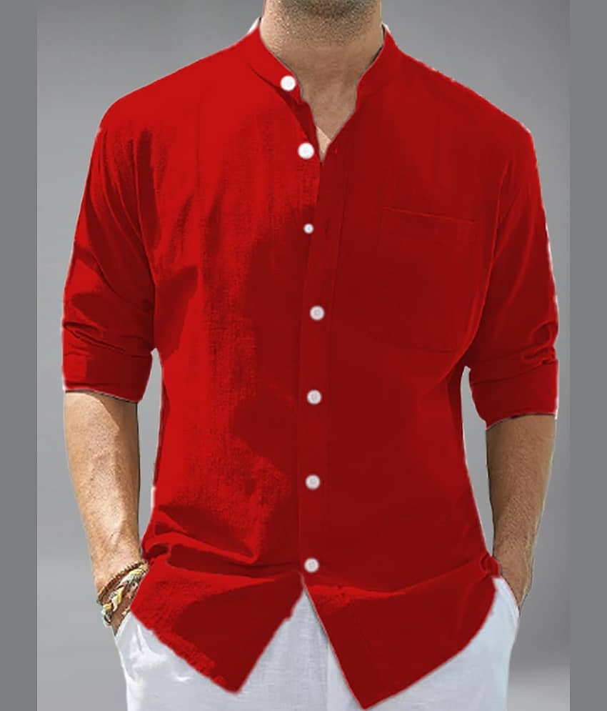 BHUVIKOO Cotton Blend Slim Fit Solids Full Sleeves Men's Casual Shirt - Khaki ( Pack of 1 )