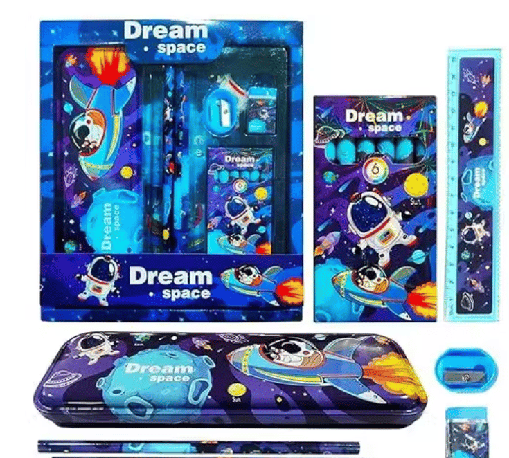 Stationery Kit Set for School Kids – Pencil, Pen, Book, Eraser & Sharpener view 2