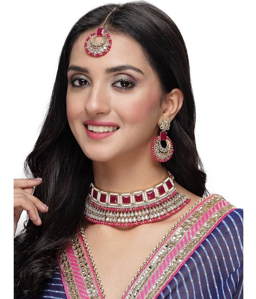 Sukkhi White Alloy Necklace Set ( Pack of 1 ) view 2