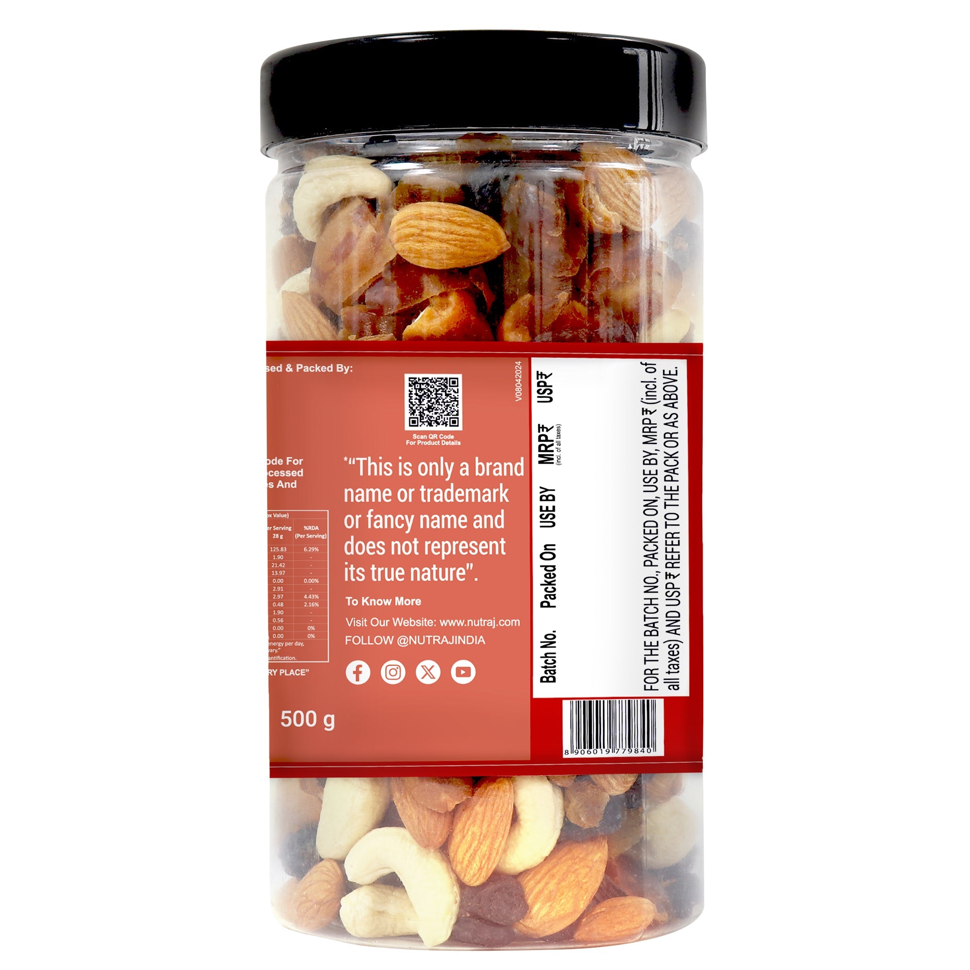 Nutraj Panchmeva Jar 500g Premium Healthy Dry Fruits Mix view 2