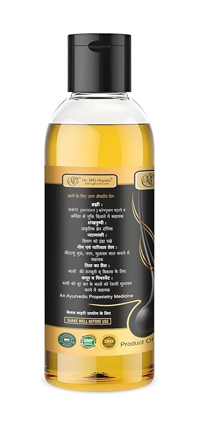 Dr. JPG Organic Herbals hair oil For hair growth, Prevent Hair Fall 100ml. view 2
