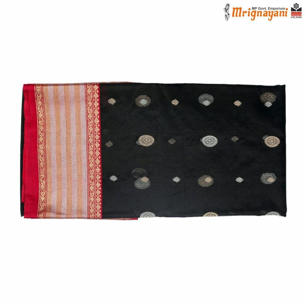 HANDLOOM CHANDERI SILK SAREE WITH BLOUSE (SKU - 1SC202100322, SAREE - 1003) view 2