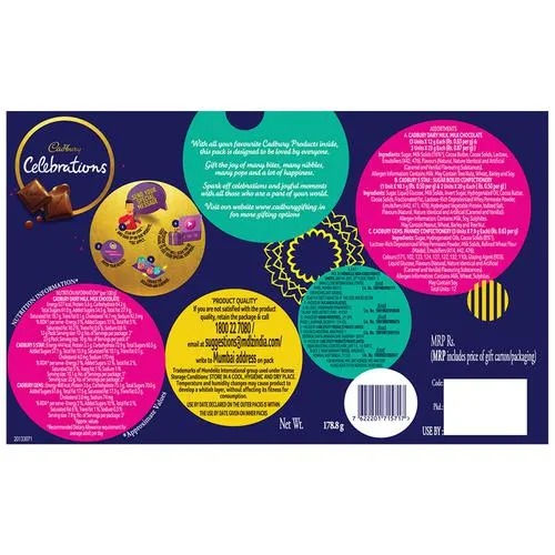 Cadbury Assorted Chocolates Gift Pack - Premium Quality & Taste, 178.8 gm view 2