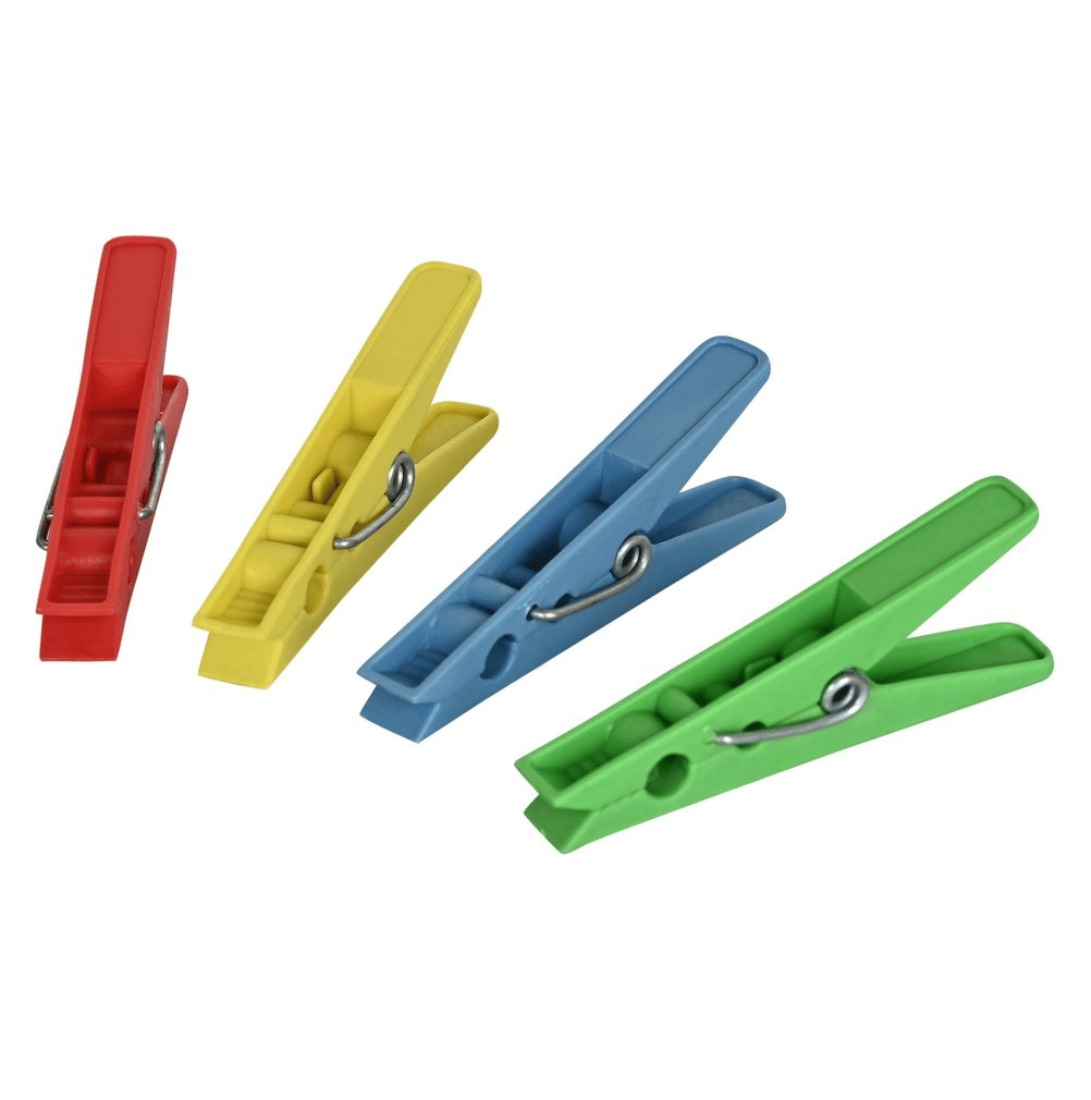 Plastic Cloth Clips Set of 12 for Drying Clothes – Durable & Strong view 2