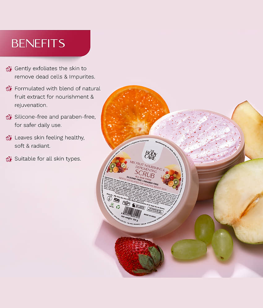 The Body Care Mix Fruit Nourishing & Depigmenting Scrub ( 100g) view 2