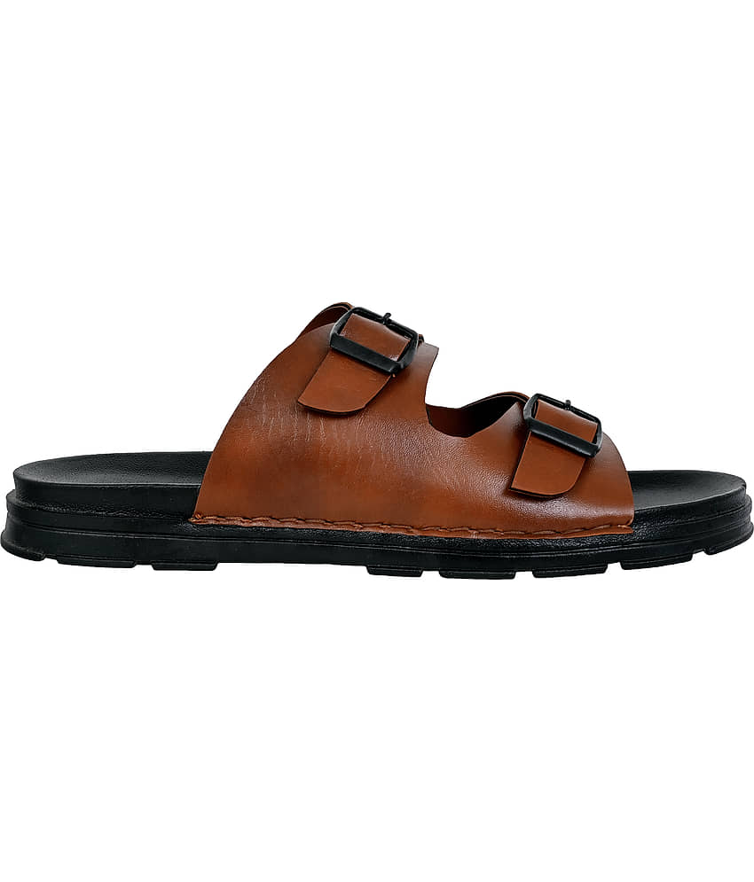 Squash Tan Men's Thong Flip Flop view 2