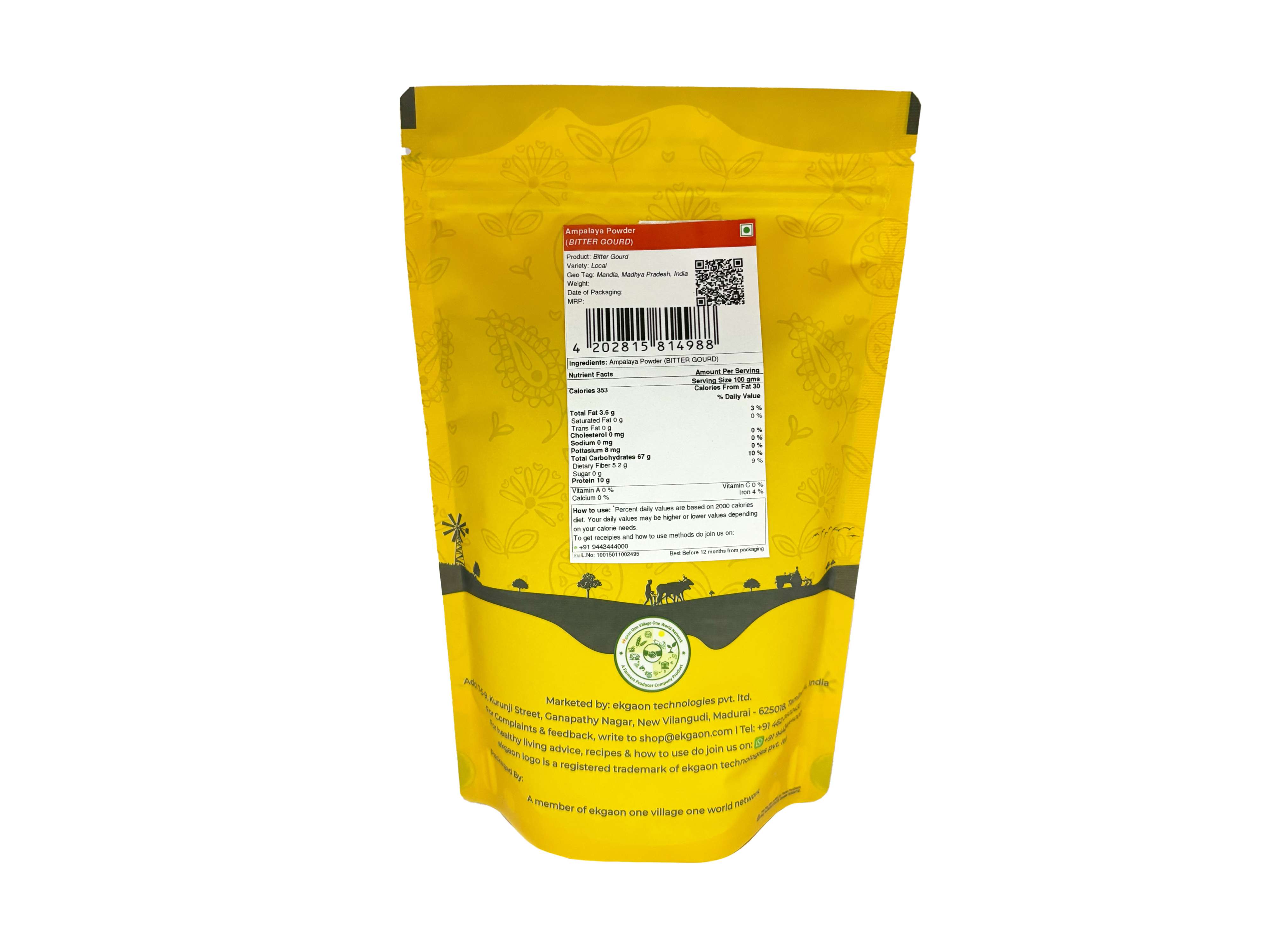 Ekgaon Ampalaya Powder (BITTER GOURD) (50g) view 2