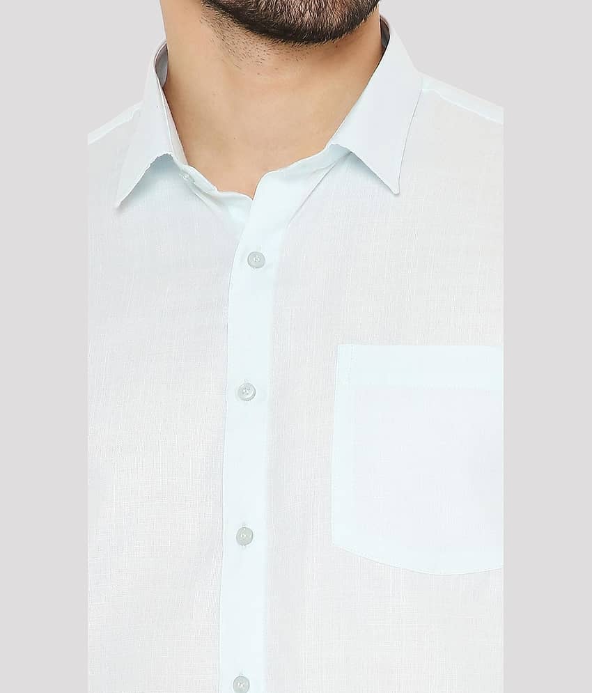 Maharaja - Blue Cotton Blend Slim Fit Men's Formal Shirt ( Pack of 1 ) view 2