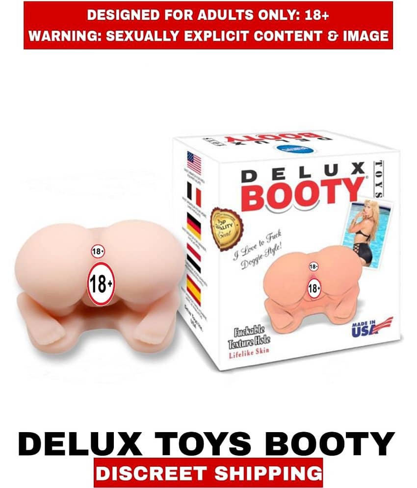 MALE ADULT SEX TOYS D E L U X BOOTY SMOOTH SILICON HALF DOLL VAGINA and ANAL DOUBLE TEXTURE HOLE MASTURBATOR TOY For Men