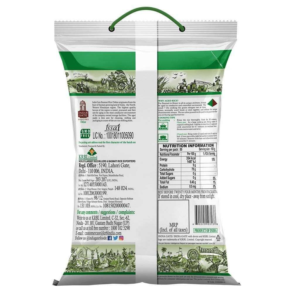 India Gate Dubar Basmati Rice 5 kg view 2