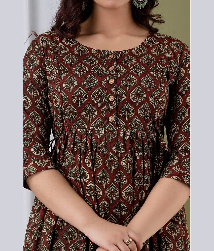 Nevisha Style Brown Cotton Maternity Kurta view 2