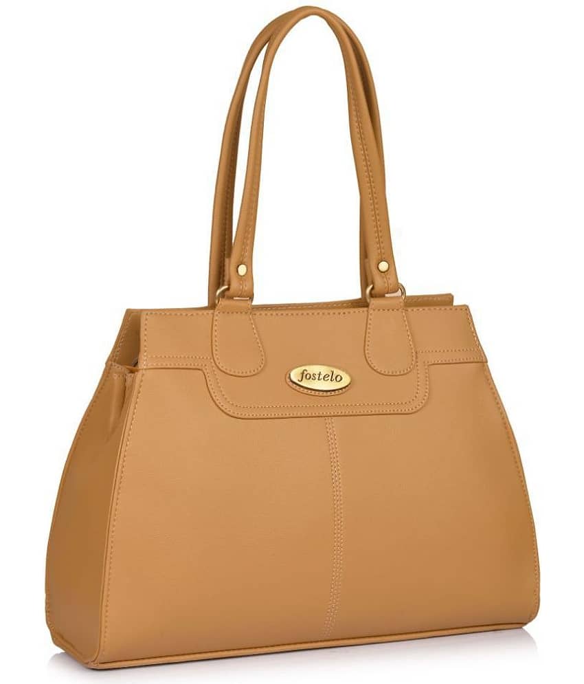 Fostelo - Beige PU Shoulder Bag view 2