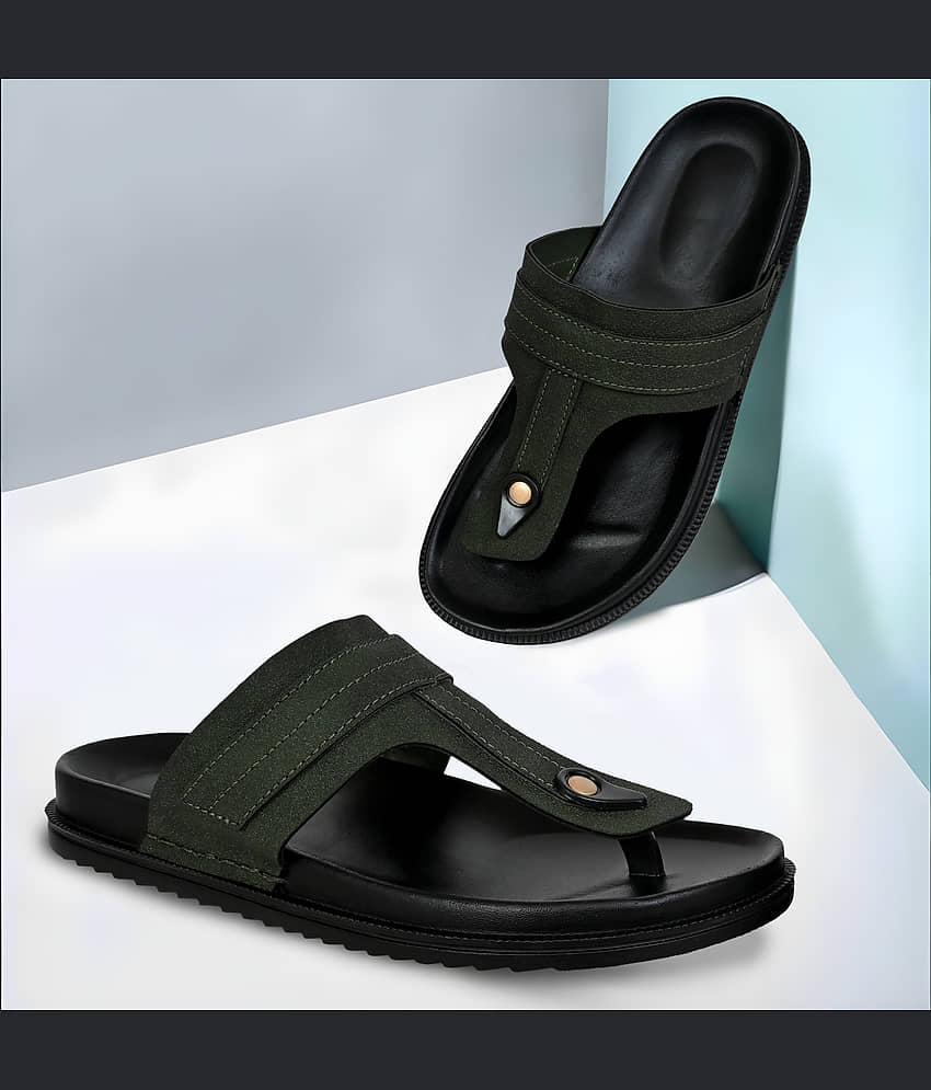 Altek Brown Men's Thong Flip Flop view 2