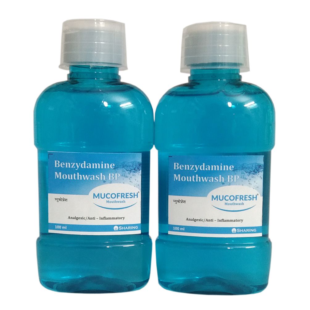 MUCOFRESH Benzydamine Mouthwash BP - Analgesic Anti-Inflammatory 100ml view 2