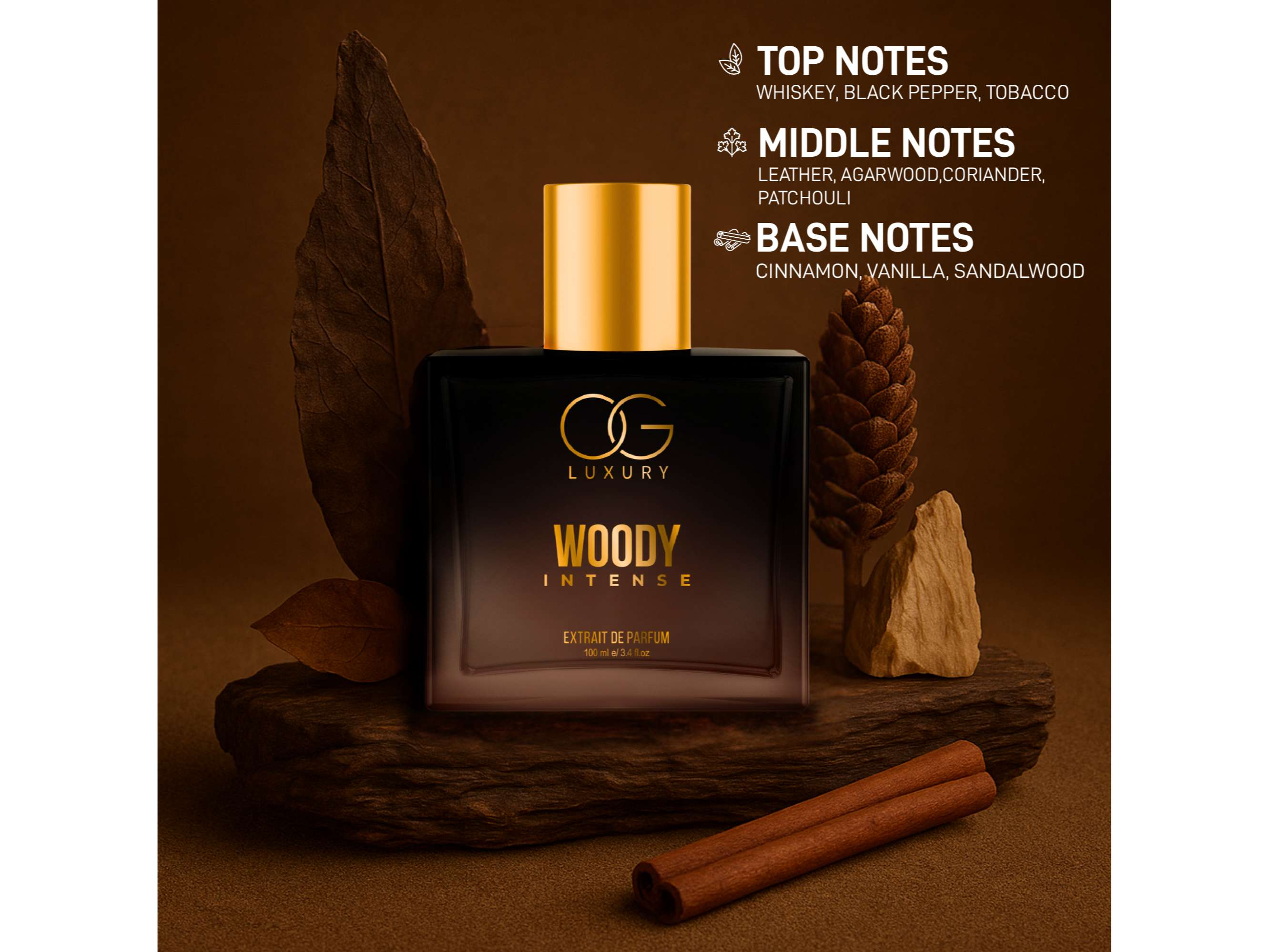 OG Luxury India's Strongest Woody Intense Extrait De Parfum for men, Premium & Long-Lasting Scent, luxury perfume for Special Occasions & Gifting - 100ML