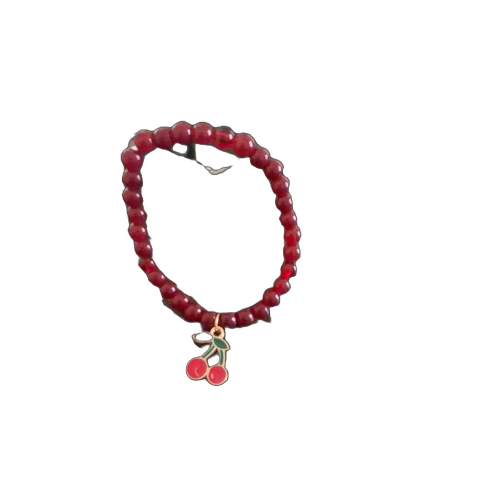 White and Red Beaded Bracelet view 2