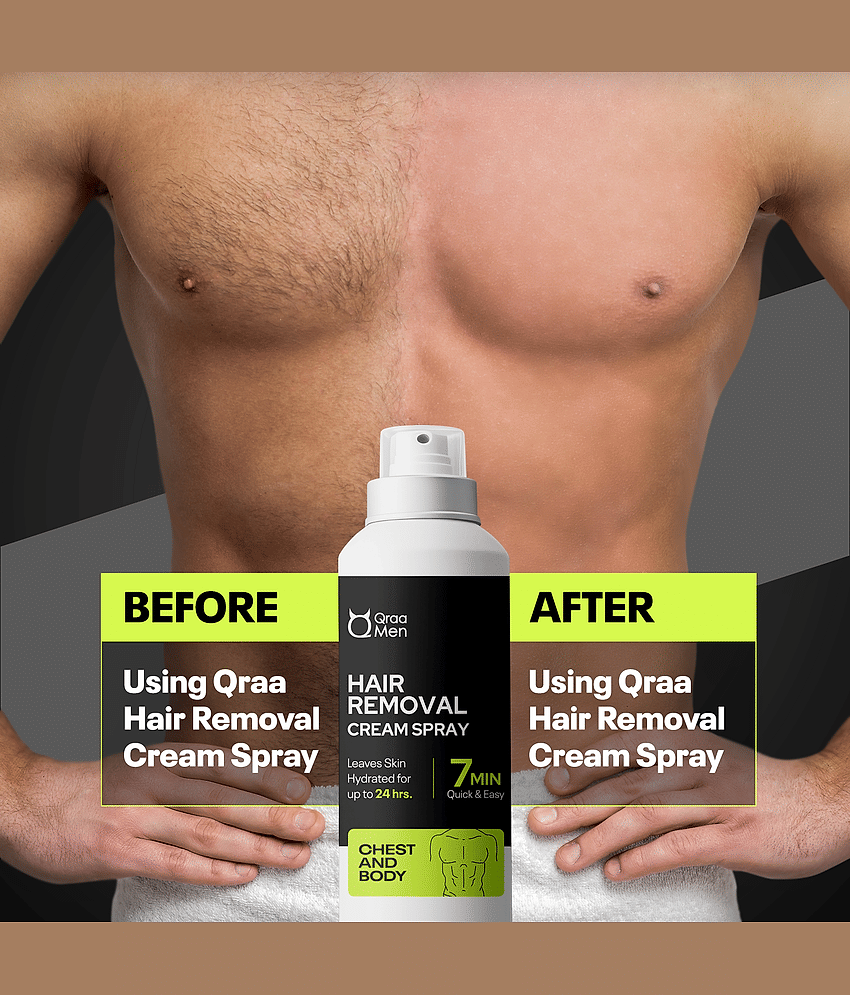 Qraa Moisturizing Hair Removal Spray for Men 600 ( Pack of 3 ) view 2