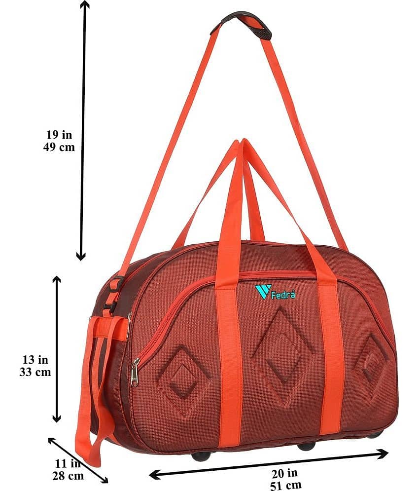 FEDRA - 40 Ltrs Red Polyester Duffle Bag view 2