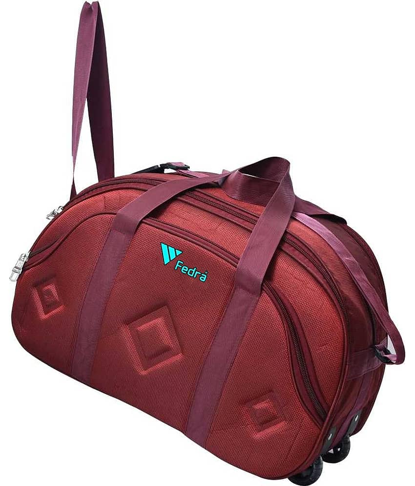 FEDRA - 40 Ltrs Red Polyester Duffle Bag view 2