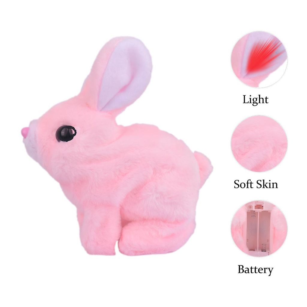 Walking Rabbit with Light (Pink) | Walking Rabbit Toy | Bunny Rabbit Toys | Rabbit Toy | Bunny Toys | Toy Rabbit | Best Bunny Toys | Rabbit Play Toys | Realistic Bunny Toy | Cute Rabbit Toy view 2