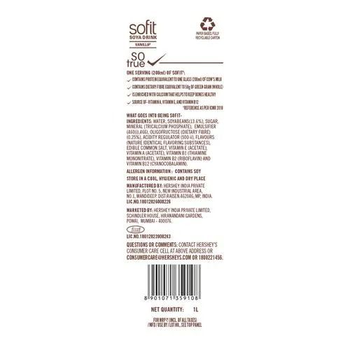 Sofit Soya Milk Vanilla, 1 L view 2