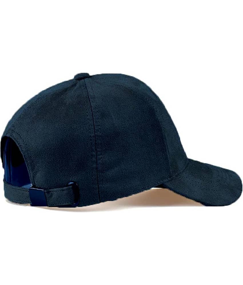 Bolax Pack of 1 Suede Men's Cap ( Blue ) view 2