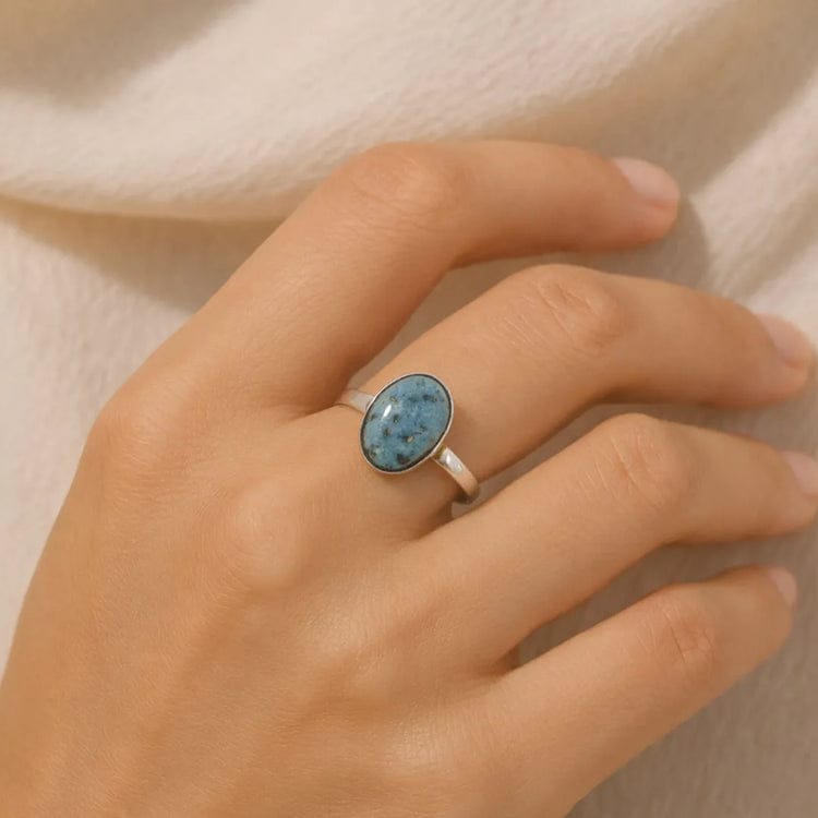 Certified Natural Turquoise Adjustable Ring view 2