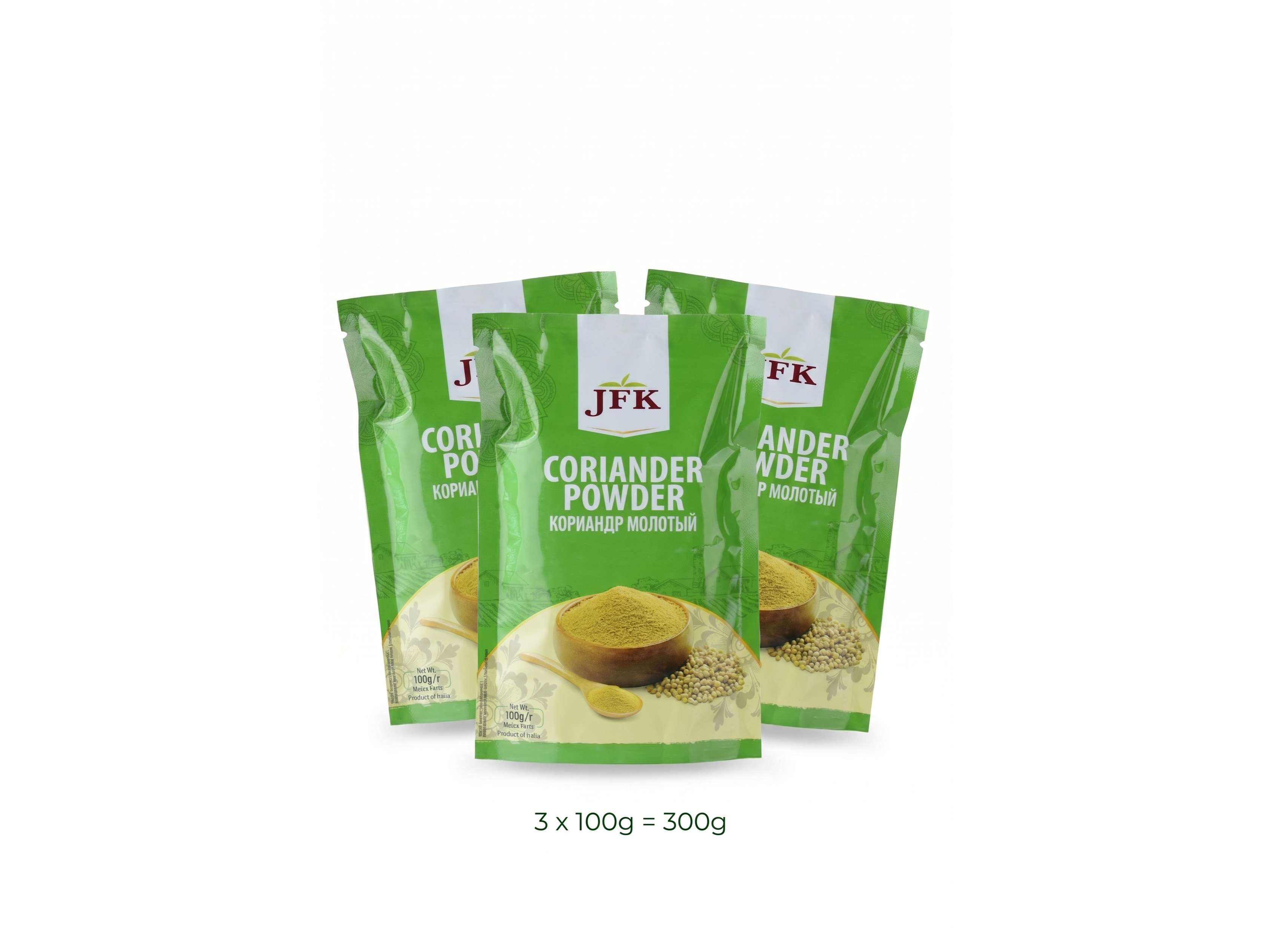 JFK Dhaniya Powder - Pack of 3, 3 x 100g