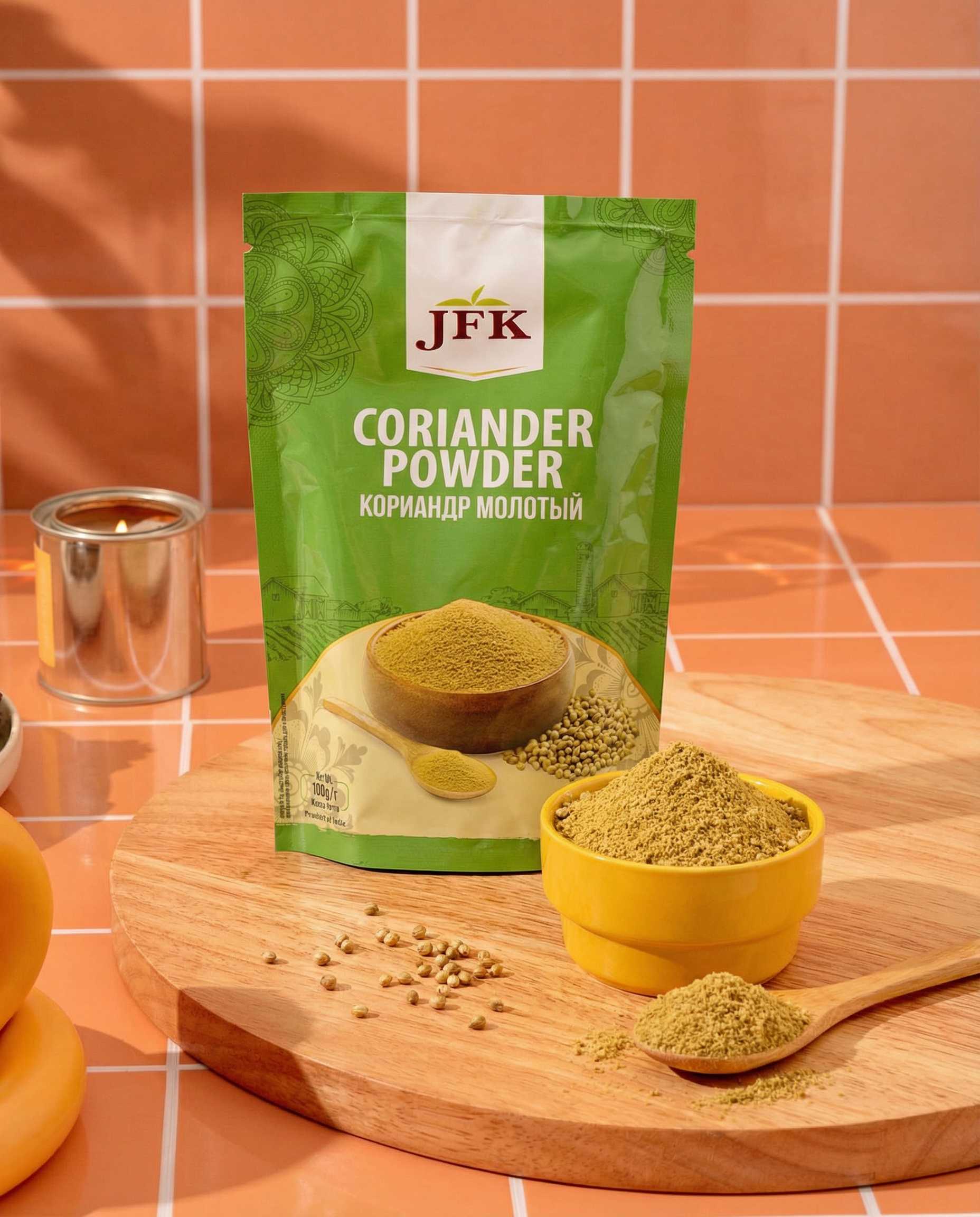 JFK Dhaniya Powder - Pack of 3, 3 x 100g view 2