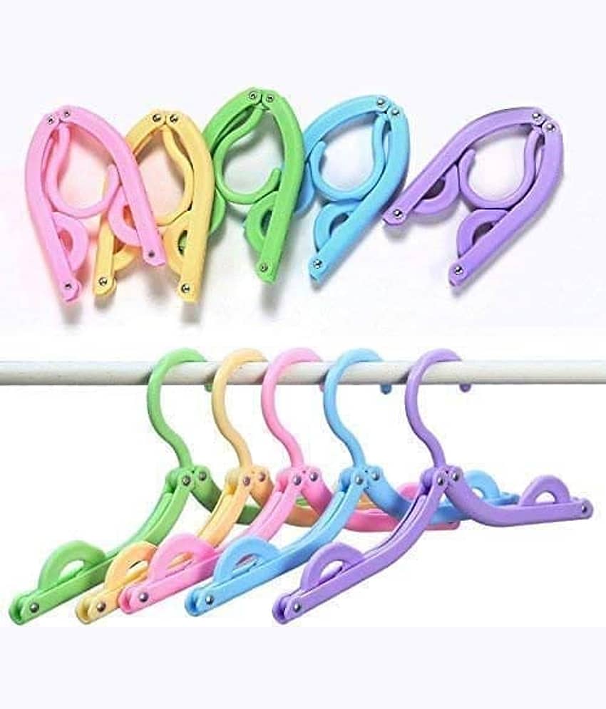 Multi Deal Foldable Travel Hangers, Portable Folding Hanger Non-Slip, Lightweight ( 5pcs) view 2