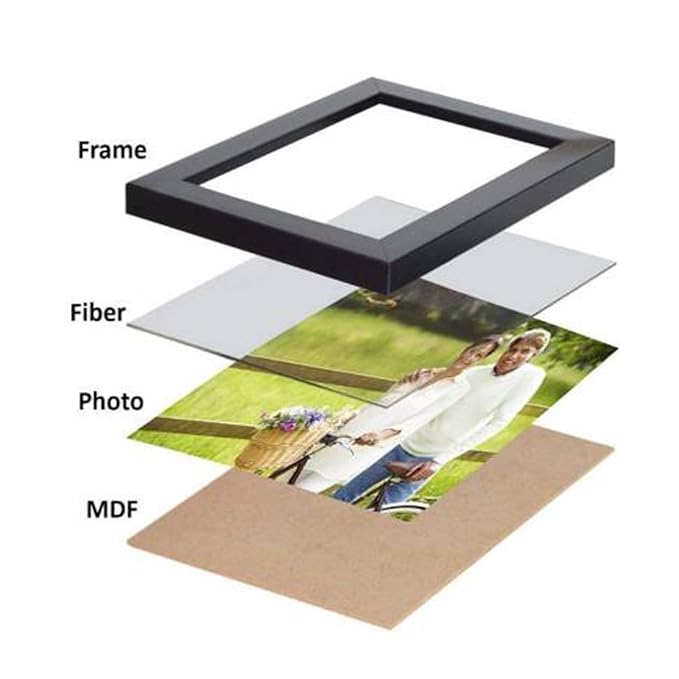 Black Wooden Photo Frame with Glass, A4 Size (13.75 x 9.75 Inches) view 2
