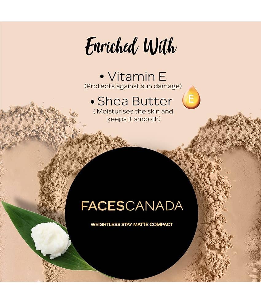 FACES CANADA Weightless Stay Matte Finish Compact Powder - Natural,9g | Pressed Powder view 2