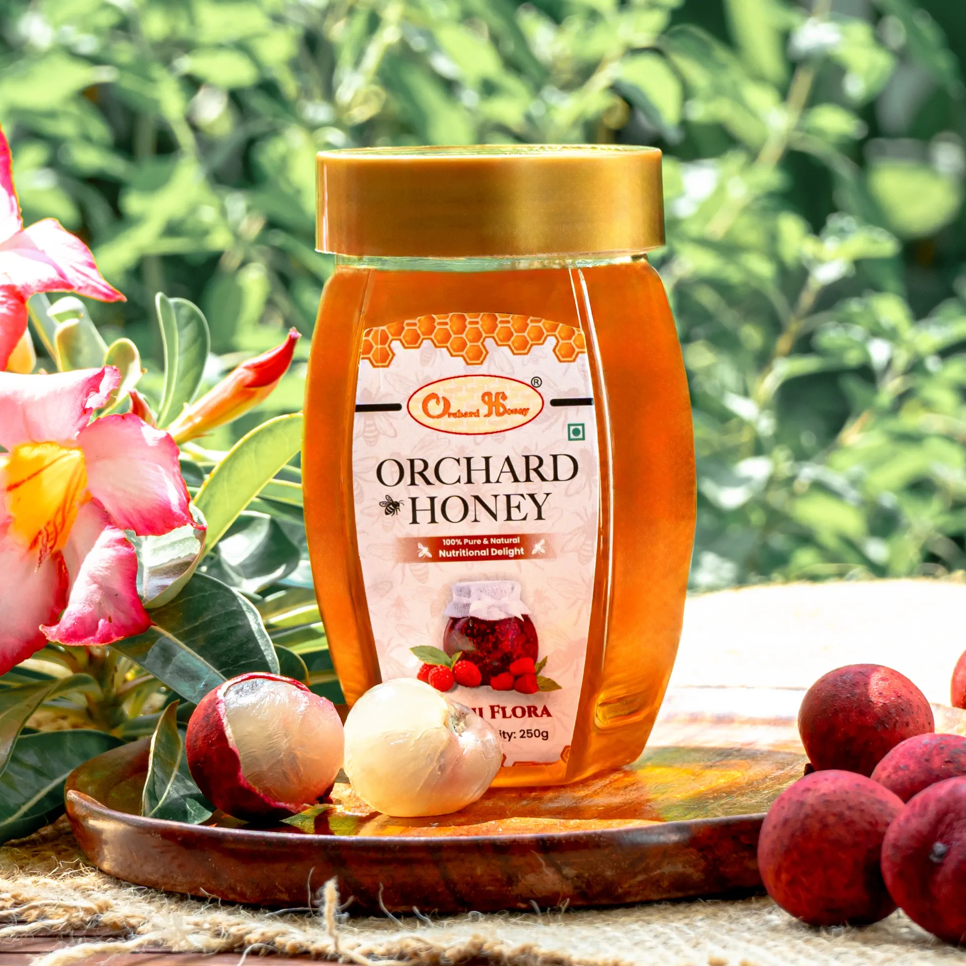 Orchard Honey Lichi Flora Honey 250gm | Pure Honey | No Additives or Preservatives | Rich in Antioxidants| Desi Litchi Honey | Wild Forest Honey for Weight loss & Digestion | Natural Shahad 250gm view 2