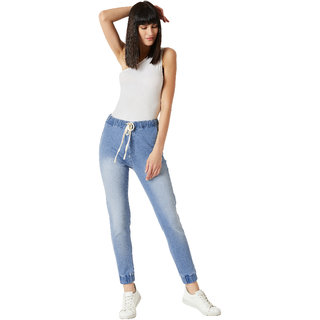 Miss Chase Women's Blue Just The Right Madness Denim Jogger view 2