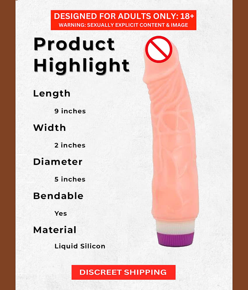 9 Inch Vibrating Dildo for Women Realistic Silicone 5 Mode Vibrator Dildo for G-Spot Clit Stimulation for Girl Pleasure with Free Lube – Naughty Nights view 2