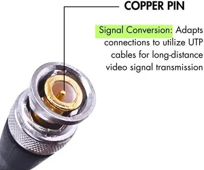 Video Balun (HD) Passive 8MP Transceiver Transmitter AHD/TVI/CVI/CVBS Cable Connectors for 720P/960P/1080P/3MP/5MP CCTV Security Cameras view 2