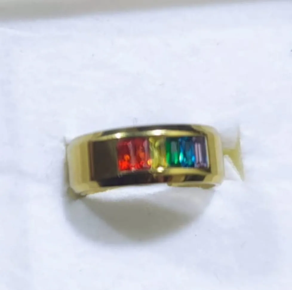 Fashion Gold Plated Stainless Steel Ring.. view 2