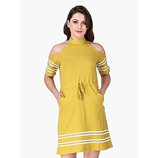 Women T Shirt Yellow Dress view 2