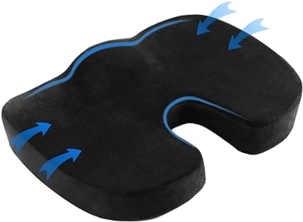 FAIRBIZPS Coccyx, Tailbone, Sciatica, Lower Back Support and Pain Relief Seat Cushion with Removable Cover Fits Most Desk, Computer Chairs and Car Seats view 2
