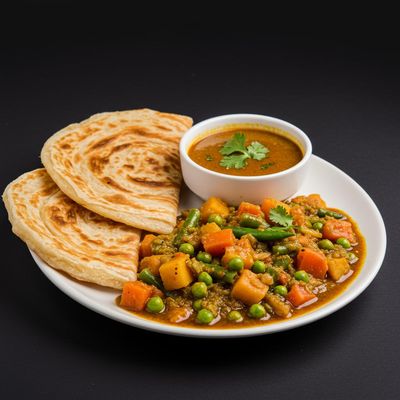 Parotta With Mix Veg Curry