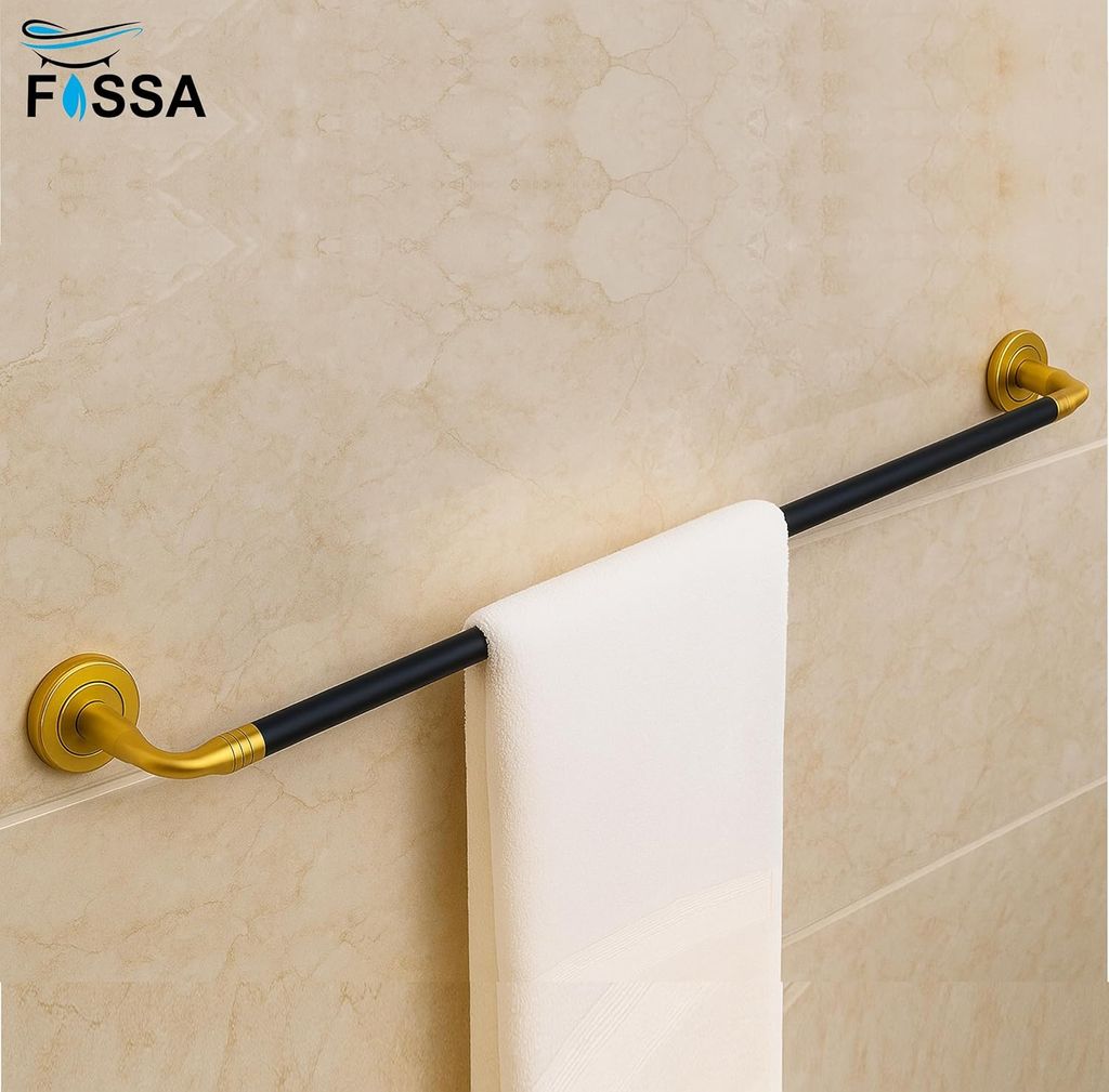 Stainless Steel Towel Rod Black & Gold view 2