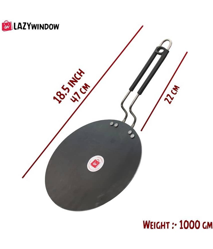 LAZYWINDOW Iron Flat Tawa ( Pack of 1 ) view 2
