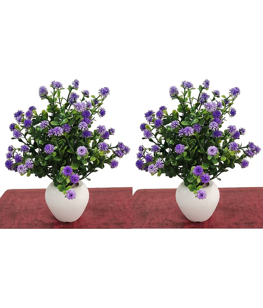 BAARIG - Blue Daisy Artificial Flower ( Pack of 2 ) view 2