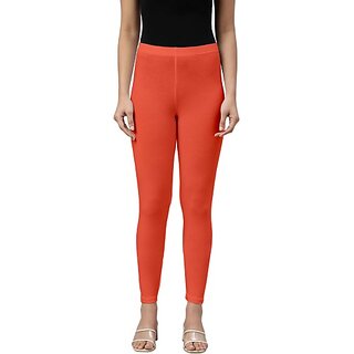 SHE PURE LUXURY WEAR Ankle Length Ethnic Wear Legging (Orange, Solid) view 2