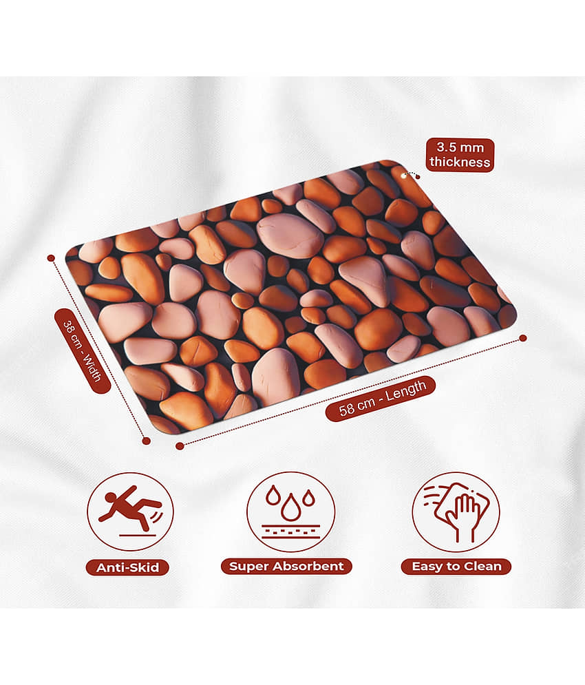 BELLA TRUE Anti-skid Rubber Bath Mat Other Sizes cm ( Pack of 1 ) - Brown view 2