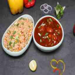 Fried rice with chilli paneer