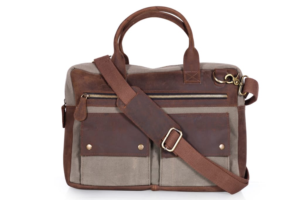 Joyait Leather Handicraft -Bag for Men Travel Satchel Shoulder Bag Laptop Bag Briefcase Business